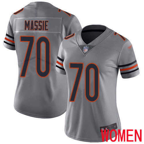 Chicago Bears Limited Silver Women Bobby Massie Jersey NFL Football #70 Inverted Legend